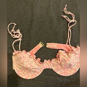 Kulani Kinis Pink Floral Kids Bikini Top